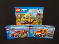 (3) LEGO Unopened Sets: 60073 Service Truck, 7638 Tow Truck, 7942: