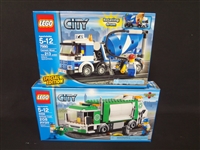 (2) LEGO Unopened Sets: 4432 Garbage Truck, 7990 Cement Mixer