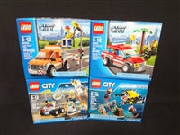 (4) LEGO Unopened Sets: 60091 Deep Sea Starter Kit, 60077 Space Starter Kit, 60054 Light Truck Repair, 60001 Fire Chief Car