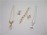 Group of Crown Trifari Jewelry Necklace, Earrings, Bracelet