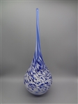 Large Oversize Abstract Swirl Signed Art Glass Vase