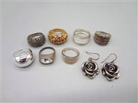 (7) Sterling Silver Rings, Earrings