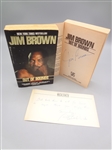(2) Autographed Jim Brown Paperback Books "Out of Bounds"