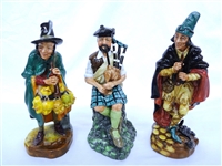 (3) Royal Doulton Figurines: Piper, The Mask Seller, The Pied Piper