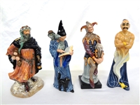 (4) Royal Doulton Figurines: Good King Wenceslas, Wizard, Jester, Genie