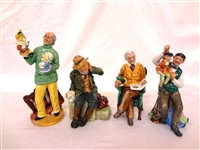 (4) Royal Doulton Figurines: Punch and Judy, Owd Willum, Pride and Joy, Puppetmaker