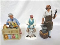 (3) Royal Doulton Figurines: China Repairer, Silversmith, Blacksmith