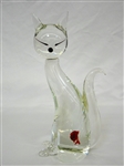Large Glass Murano Cat