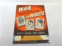 "Lets Hang the Rats" War on Waste RCA Propaganda Folder