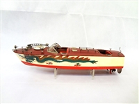 1940s Made in Japan Battery Operated Wooden Dragon Boat 