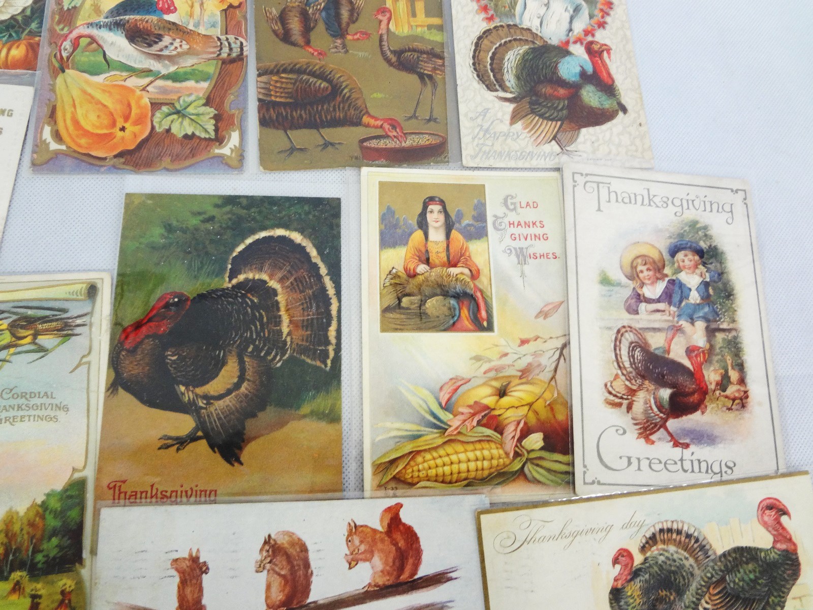 Lot Detail - (25) Early Turn of the Century Thanksgiving Postcards
