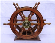 Double Nautical Six Spoke Ship Wheel For Display