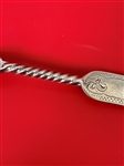 (4) Coin Silver Flatware Pieces; H.I. Sawyer, Seib and Ankeny, J.H. Potts, Cornelius A. Burr: 