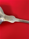 (4) Coin Silver Flatware Pieces; H.I. Sawyer, Seib and Ankeny, J.H. Potts, Cornelius A. Burr: 
