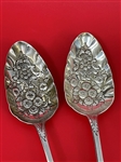 (2) George III Thomas Shepherd 1800 Berry Serving Spoons