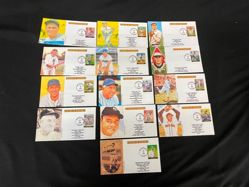 (13) Legends of Baseball FDCs