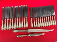 (25) Gorham Sterling Silver Knives "Edgeworth" 1922