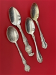 (4) Los Angeles Sterling Silver Souvenir Spoons
