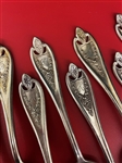 (10) 1847 Rogers X Triple Silver Plate Grape Pattern