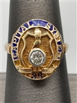 10K Gold Company Enameled Diamond Ring