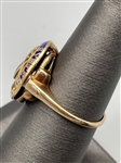 10K Gold Company Enameled Diamond Ring