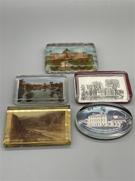 (5) Paperweight Souvenir Blocks