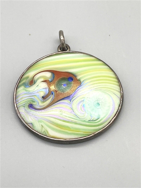Lundberg Studios Sterling Silver Glass Pendant