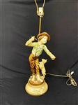 A. de Ranieri Spelterware Figural Lamp Francaise Collection MI