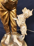 A. de Ranieri Spelterware Figural Lamp Francaise Collection MI