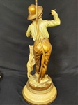A. de Ranieri Spelterware Figural Lamp Francaise Collection MI