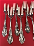(12) Lunt Sterling Silver Eloquence Salad Forks