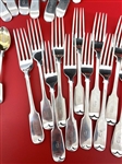 (66) Piece Elkington and Co. Sterling Silver Flatware Set c.1900