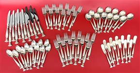 (72) Piece Wallace Sterling Silver Flatware Set "Romance of the Seas" 