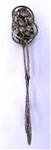.800 German Silver Tongs, Cocktail Fork and Knife