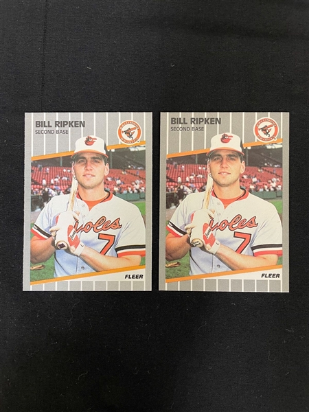 (2) Billy Ripken "F" Error Cards