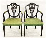 Pair of Federal Shield Arm Chairs