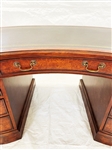 Lloyd Buxton Kidney Form Leather Top Executive Desk