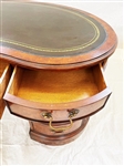 Lloyd Buxton Kidney Form Leather Top Executive Desk