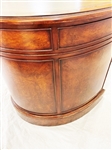 Lloyd Buxton Kidney Form Leather Top Executive Desk
