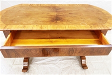 Scandinavian One Drawer Library Table