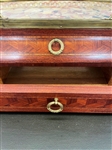 French 19th Century Mahogany and Fruitwood Breccia Marble Secretaire
