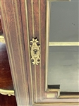 French Mirrored and One Door Wall Shelf With Brass mounts