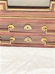 French Mirrored and One Door Wall Shelf With Brass mounts
