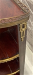 French Mirrored and One Door Wall Shelf With Brass mounts