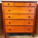 Tiger Maple Seven Drawer Dresser