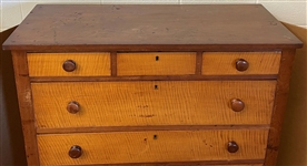 Tiger Maple Seven Drawer Dresser