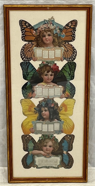 1904 Chromolithograph Four Panel Calendar