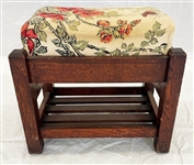 Mission Ramsey-Alton Oak Oakcraft Upholstered Stool