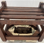 Mission Ramsey-Alton Oak Oakcraft Upholstered Stool