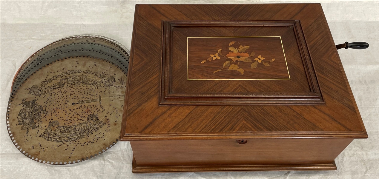 19th Century Polyphon Music Box With Metal Discs